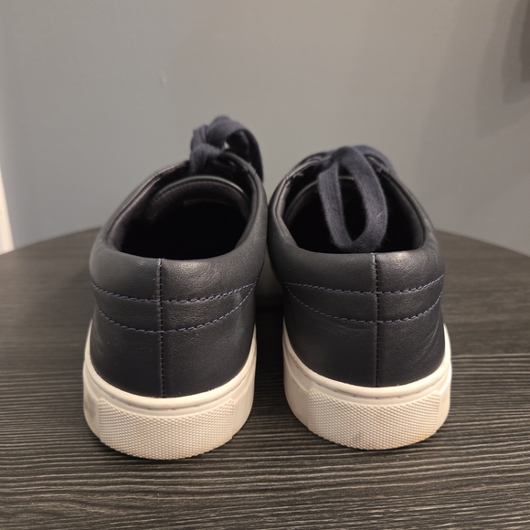 Tory Burch Navy Leather Sneakers - Picture 3 of 10